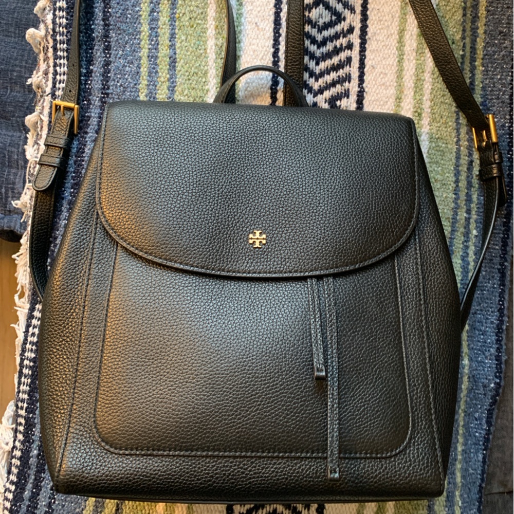 Tory Burch Leather Backpack - magnetic flap
